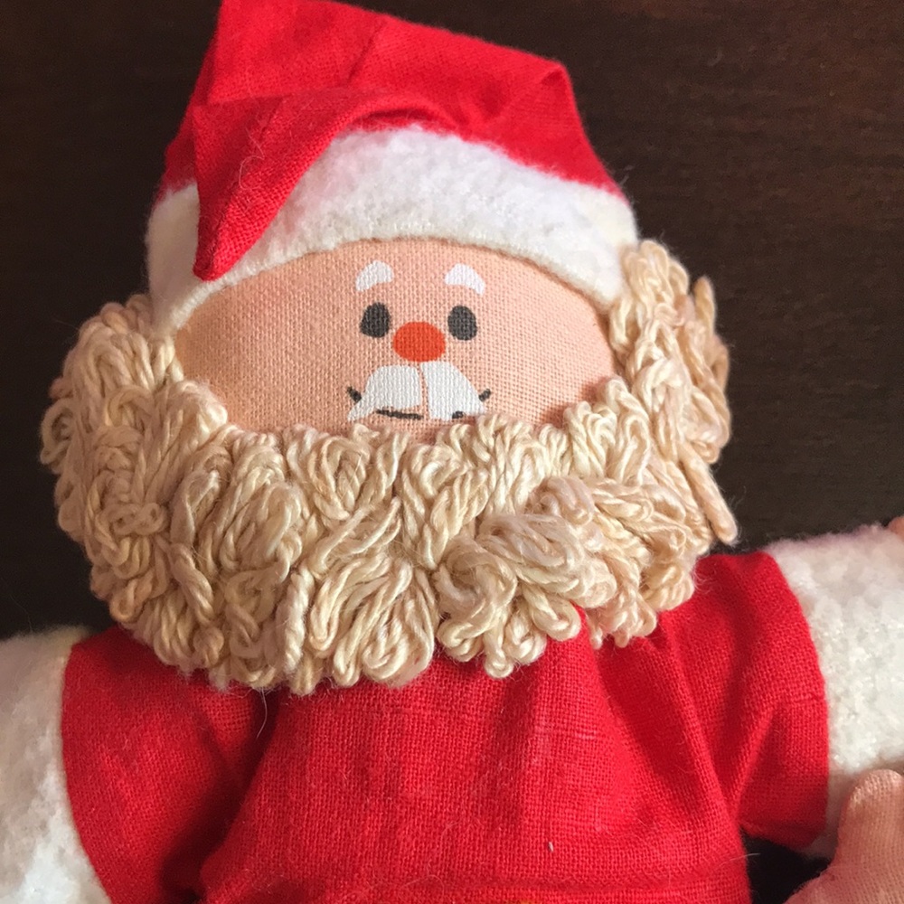 Vintage Hallmark Cards Cloth Mr. Santa Claus and Mrs. Claus Mini Plush Rag Dolls - Picture 3 of 8